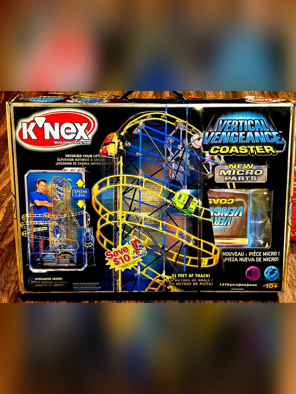 Vintage K'NEX Vertical Vengence Roller Coaster Motorized Building Set with Sound